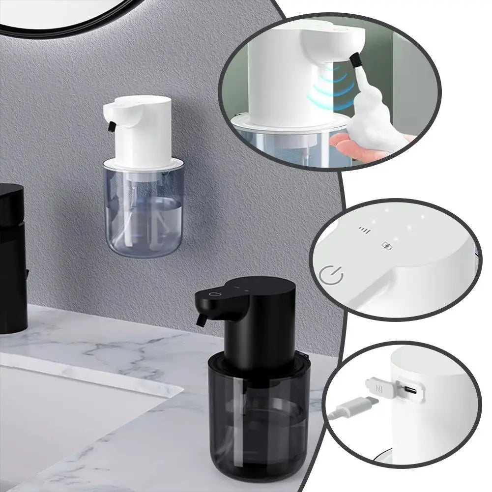 Máy xịt xà phòng tự động 400ml - 4 tốc độ, sạc USB - Daisan Mart