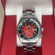 Orient men's mechanical watch with exposed machine, luminous, water resistant