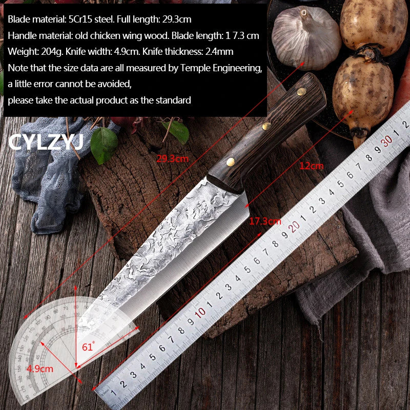 Dao Lọc Xương Rèn Thép Không Gỉ Đầu Bếp Serbia - Daisan Mart