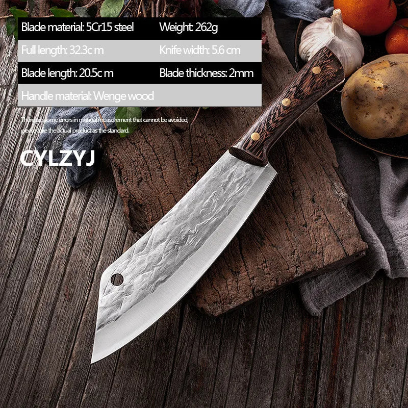 Dao Lọc Xương Rèn Thép Không Gỉ Đầu Bếp Serbia - Daisan Mart