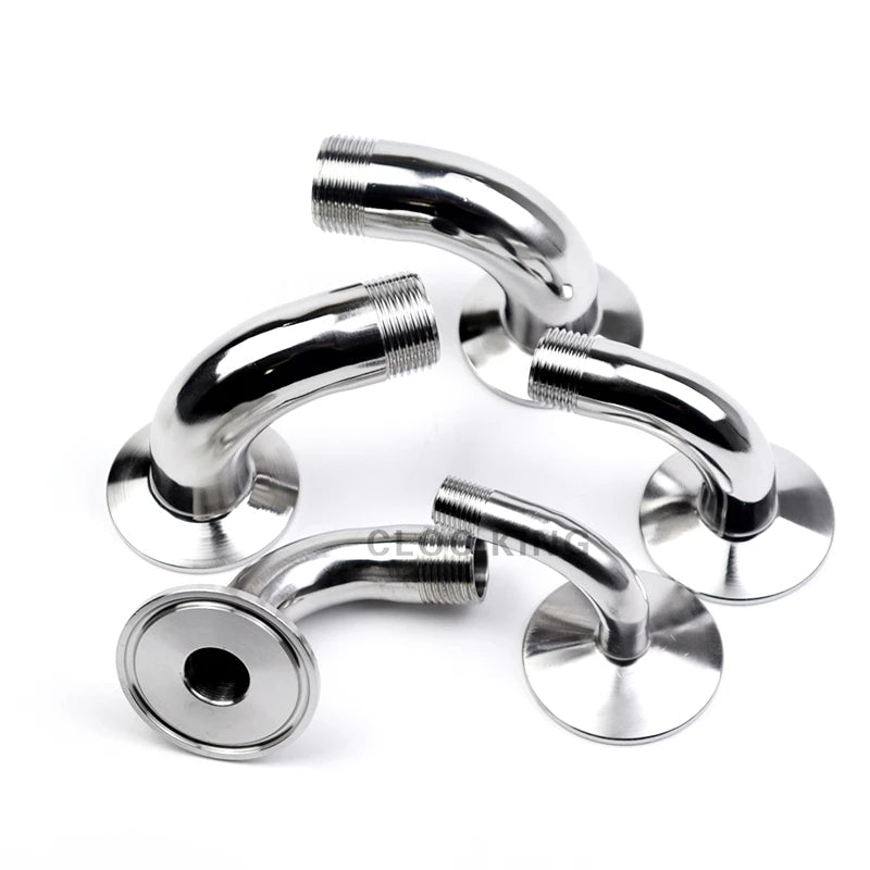 3/8" 1/2" 3/4" 1" BSPT Male 1.5" Tri Clamp 90 Degree Elbow SS304/316L Stainless Steel Sanitary Pipe Fitting Home Brew Beer Wine - Daisan Mart