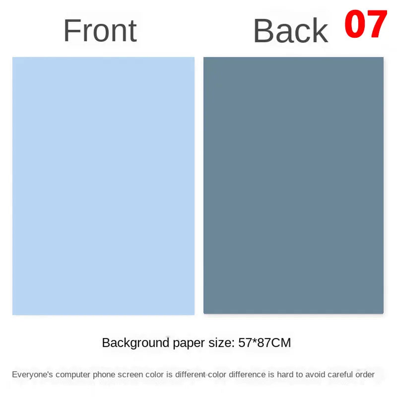 Photography Backdrops Wallpaper 57*87cm 2sides Solid Color Photo Background Props for Photo Studio Newborn Product Photographic - Daisan Mart