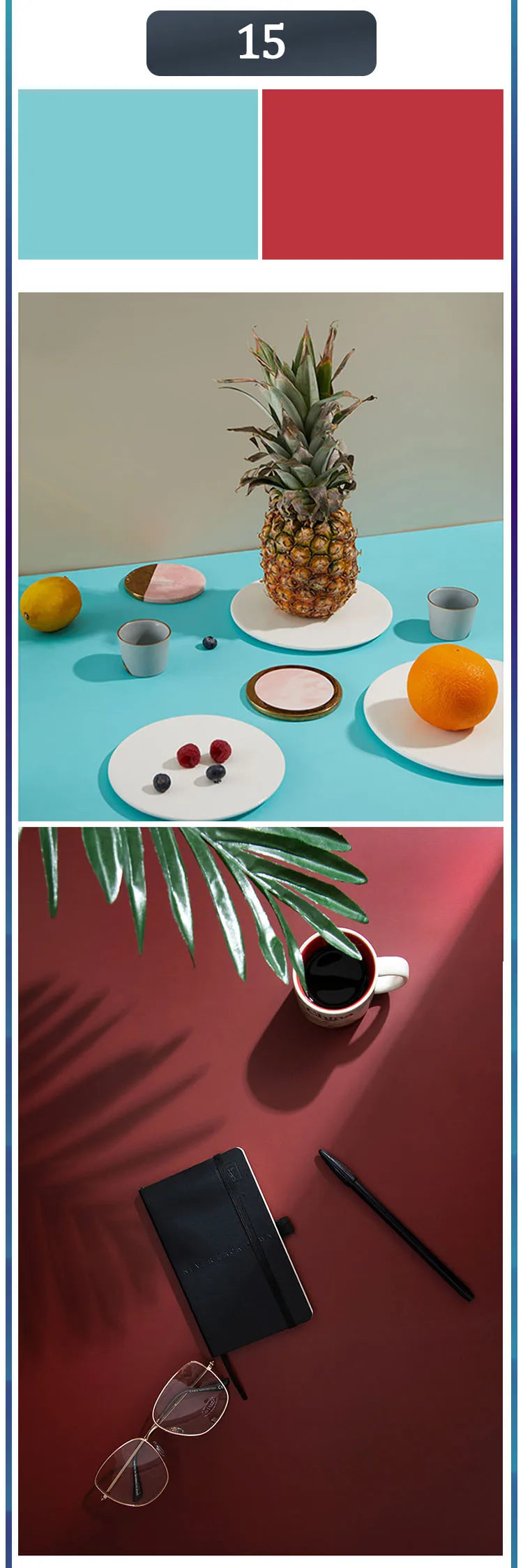 Photography Backdrops Wallpaper 57*87cm 2sides Solid Color Photo Background Props for Photo Studio Newborn Product Photographic - Daisan Mart