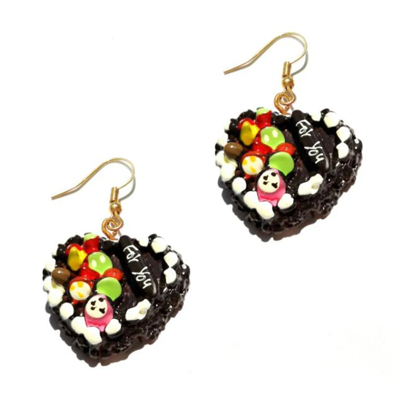 Bông Tai Resin Handmade Hình Bánh Ngọt Dễ Thương - Daisan Mart
