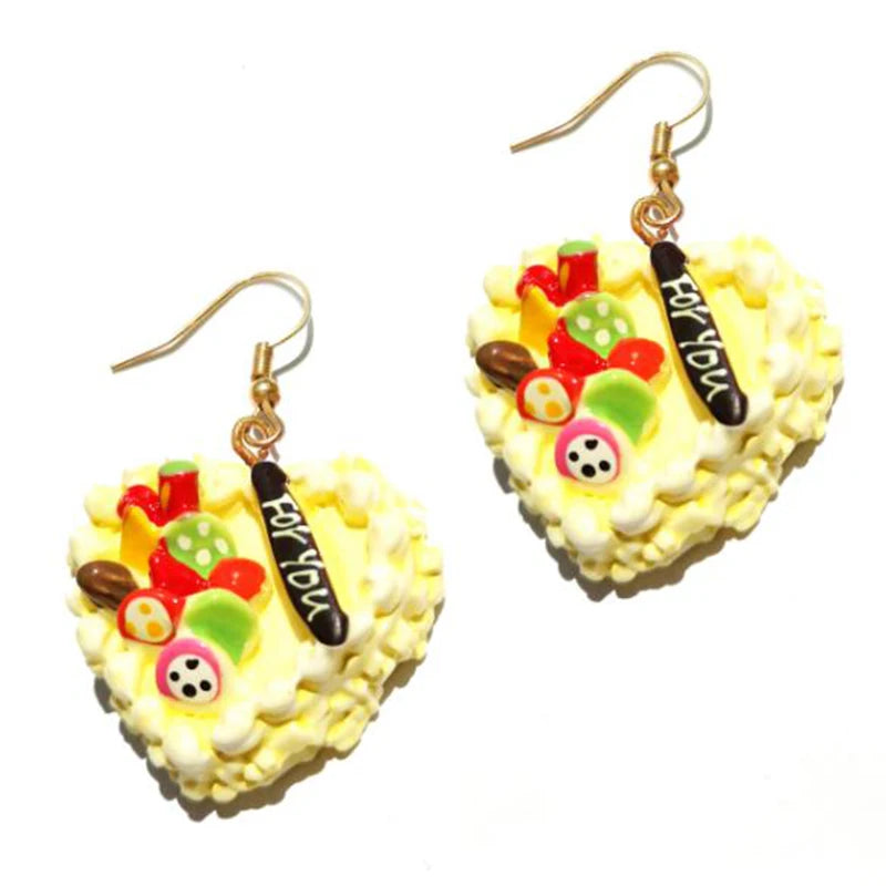 Bông Tai Resin Handmade Hình Bánh Ngọt Dễ Thương - Daisan Mart