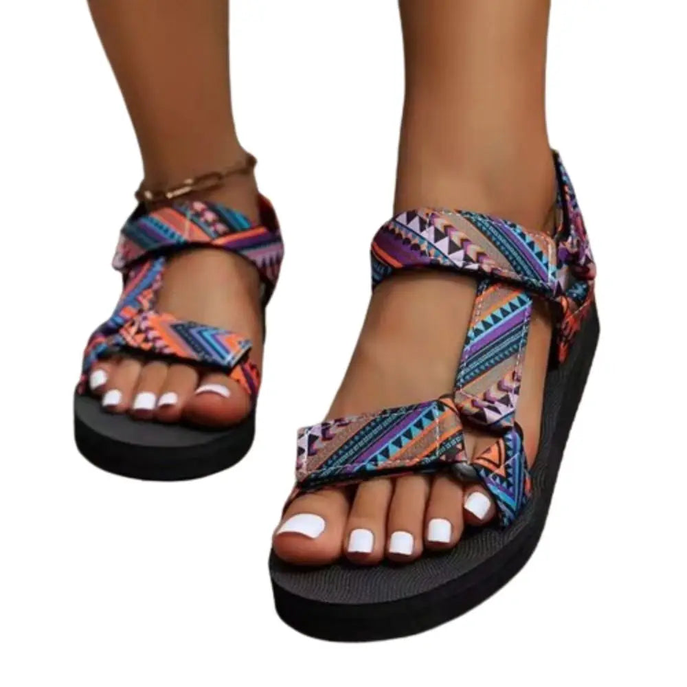 Sandal Nữ Dẹt Cỡ Lớn Đế Bằng Bohemian Chống Trượt - Daisan Mart