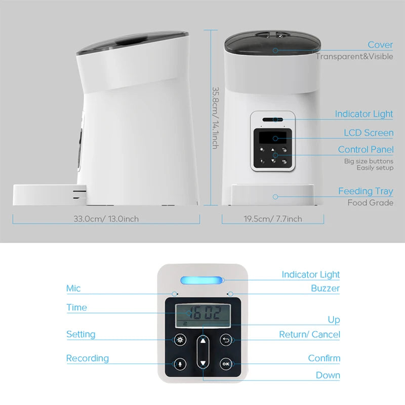 New Pet Feeder Pet Dispenser For Cat And Dog Travel Supply Automatic Smart Slow Feeder Dispenser Fixed Time Amount Of Food - Daisan Mart