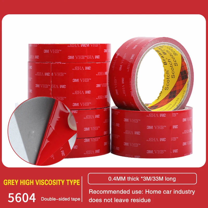 3M Extra Strong Double Sided Tape Adhesive 5604 3m Long 0.4mm Thick for Car Home Industry Special Strong Double-Sided Tape - Daisan Mart