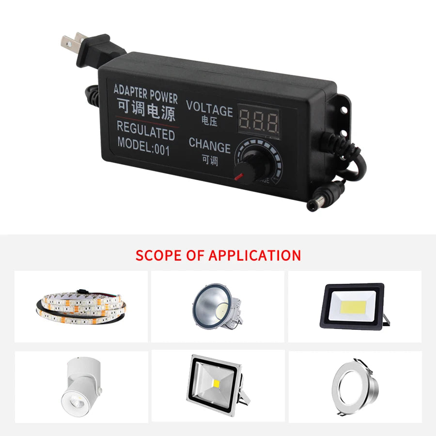 Nguồn chuyển đổi đa năng AC-DC 3-24V có màn hình hiển thị
