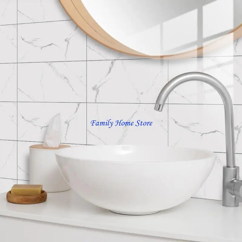 Nhãn dán tường giả đá cẩm thạch chống nước PVC 4/8/16/32 miếng - Daisan Mart