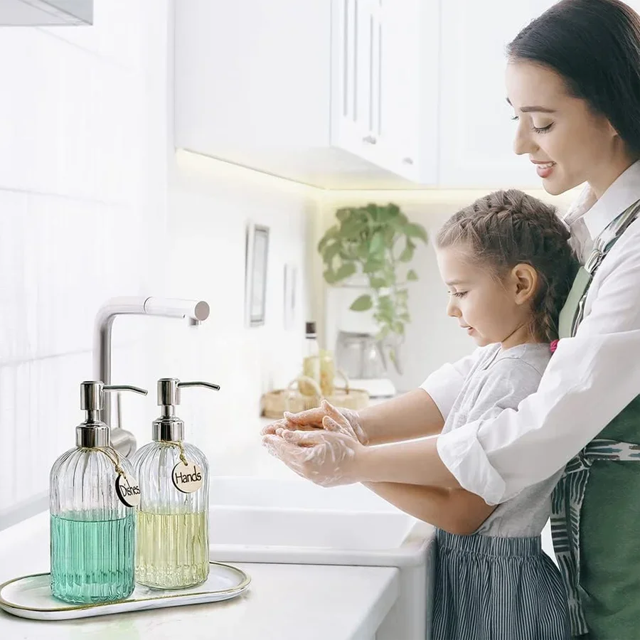 Bình đựng xà phòng thuỷ tinh 400ml sang trọng - Daisan Mart