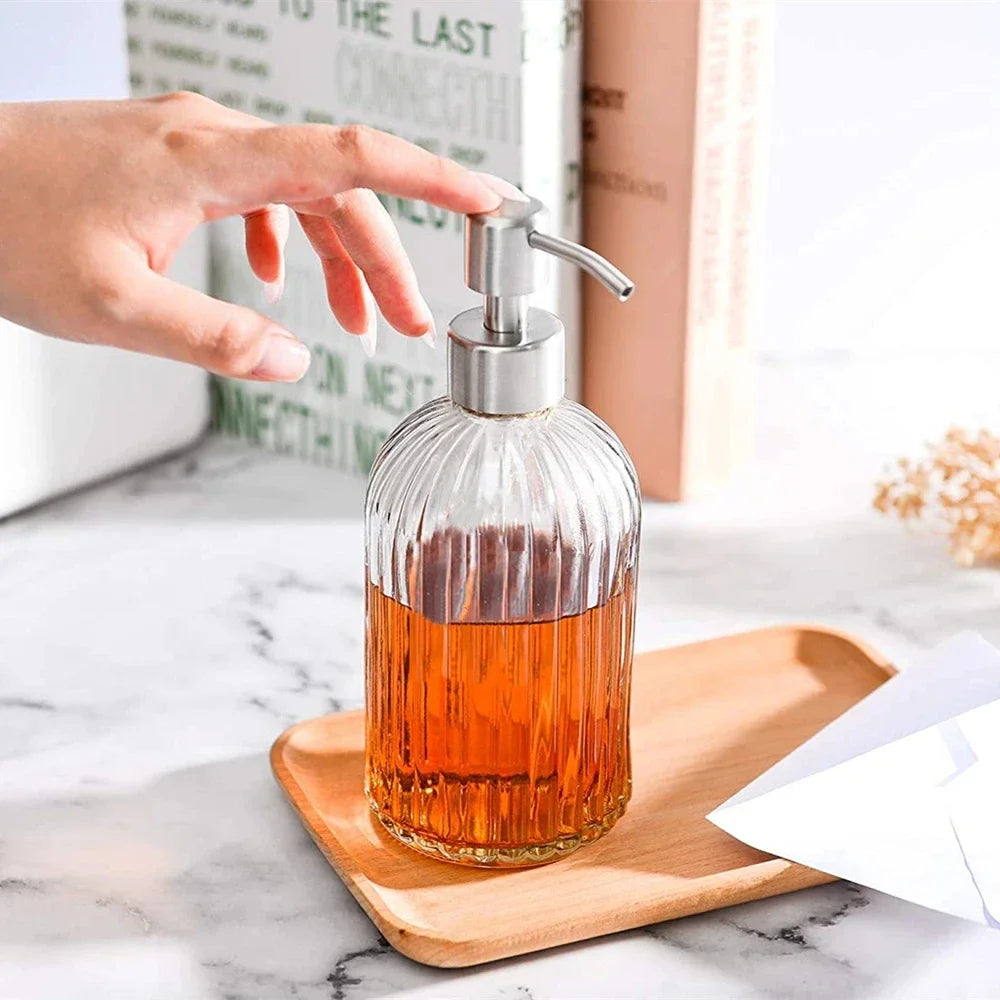 Bình đựng xà phòng thuỷ tinh 400ml sang trọng - Daisan Mart