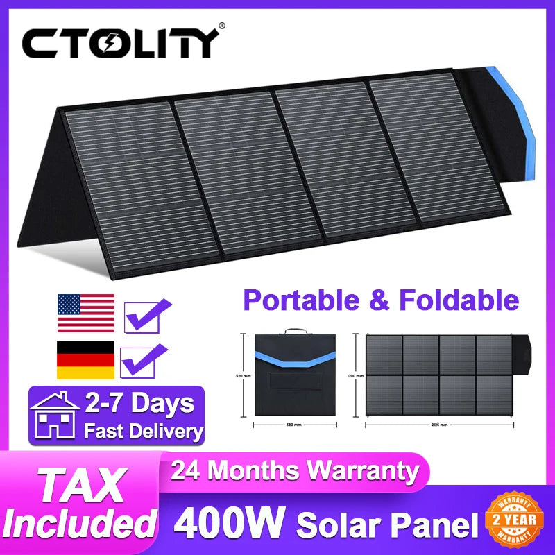 New 400W Foldable Solar Panel 40V Portable Solar Charger with MC-4 for Power Station Solar Generator Powerbank Camping Outdoor - Daisan Mart