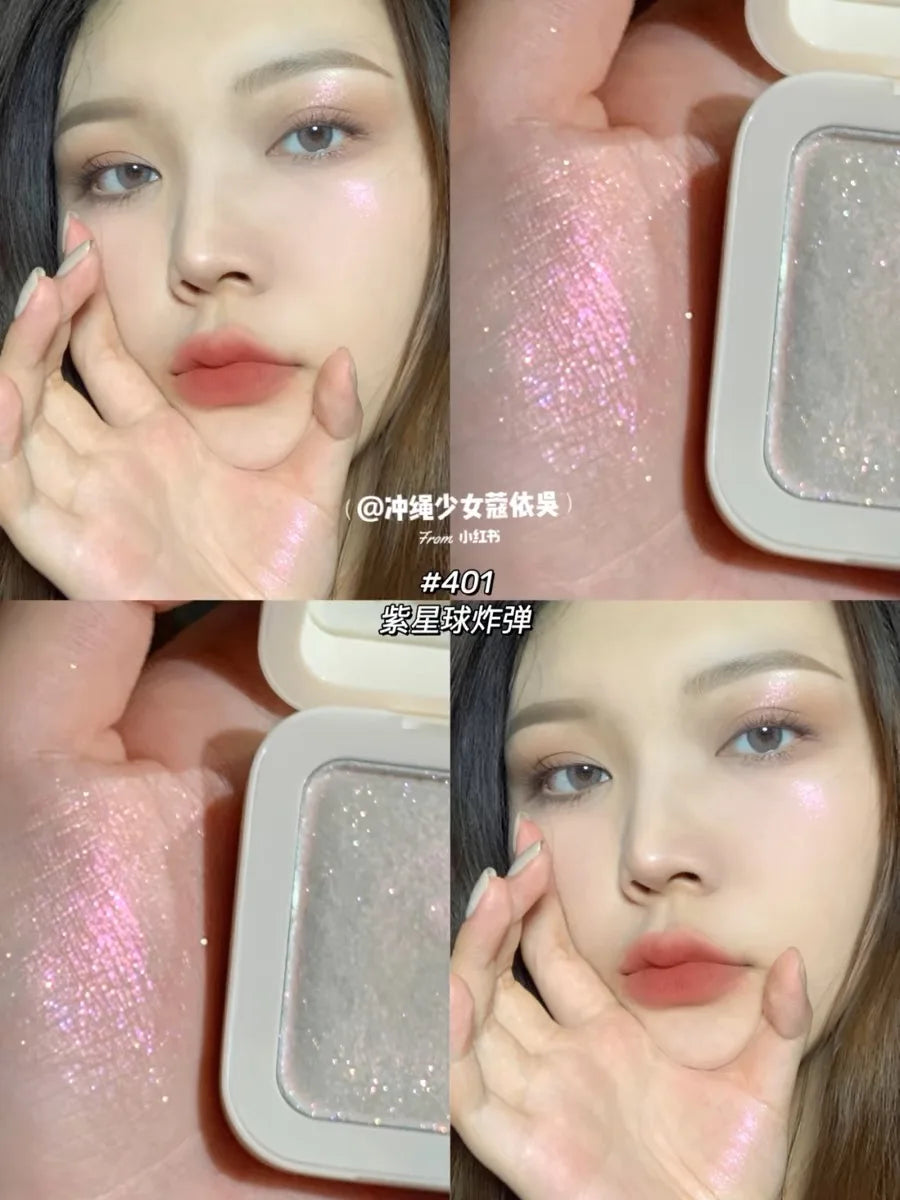 GOGOTALES Single Highlight Contour Pearl Chameleon Highgloss Brightening Longlasting Easy Repair Volume Flash Powder Face Makeup - Daisan Mart