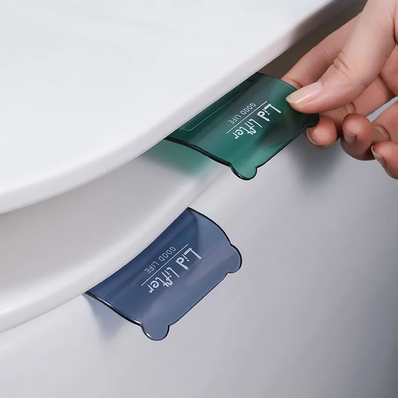 Adhesive Toilet Lid Device Portable Sanitary Closestool Toilet Seat Handle Flapper Holder Household DIY Bathroom Accessories - Daisan Mart
