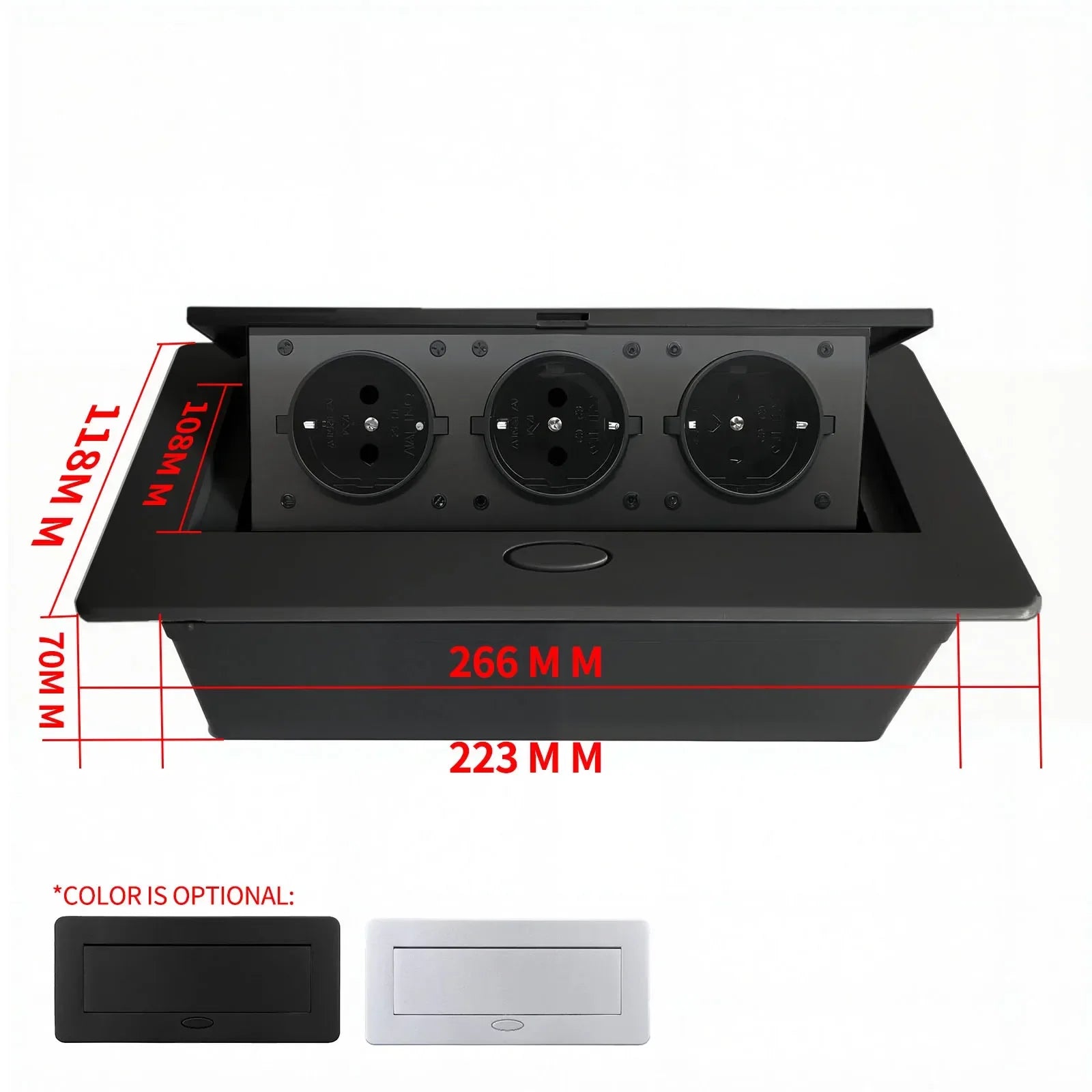 Ổ Cắm Đa Năng 6in1 Âm Bàn Nhôm, Hỗ Trợ Sạc Nhanh - Daisan Mart