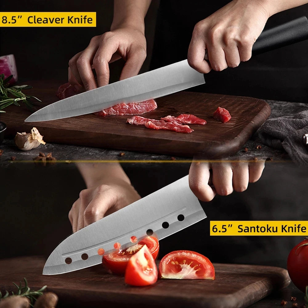 Bộ Dao Bếp 3 Món Thép Không Gỉ 3CR13 Cao Cấp - Daisan Mart