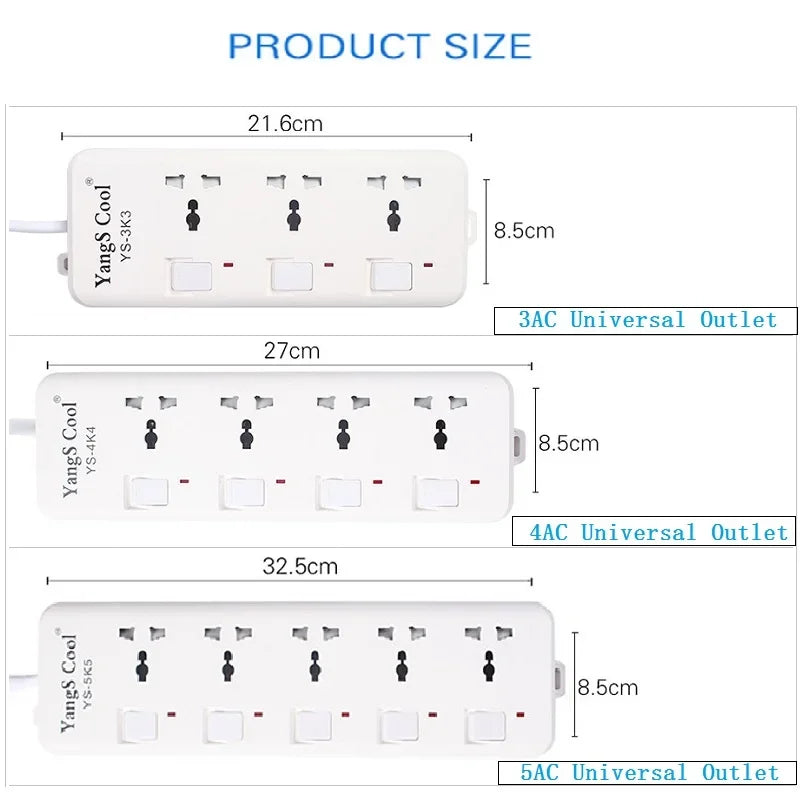 Ổ cắm đa năng 4 trong 1 dây 1.5m công suất cao - Daisan Mart