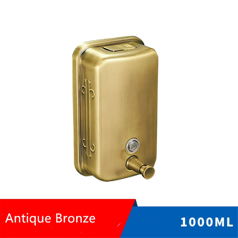 Bình Xà Phòng Treo Tường Inox 304 Mạ Vàng Hồng Cổ - Daisan Mart