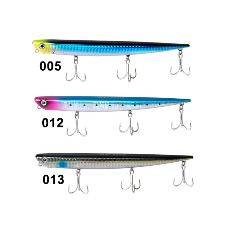 Hunthouse fishing lure pencil 99mm 18.5g 155mm 31.5g swimbait set ruf manic bait sinking origin hook for sea bass bluefish perch