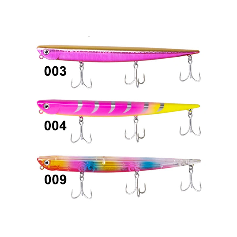 Hunthouse fishing lure pencil 99mm 18.5g 155mm 31.5g swimbait set ruf manic bait sinking origin hook for sea bass bluefish perch