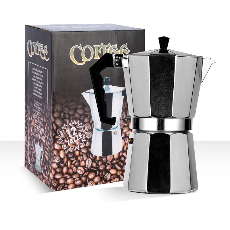 Ấm Pha Cà Phê Mocha Nhôm 600ML Kiểu Bát Giác Classic - Daisan Mart