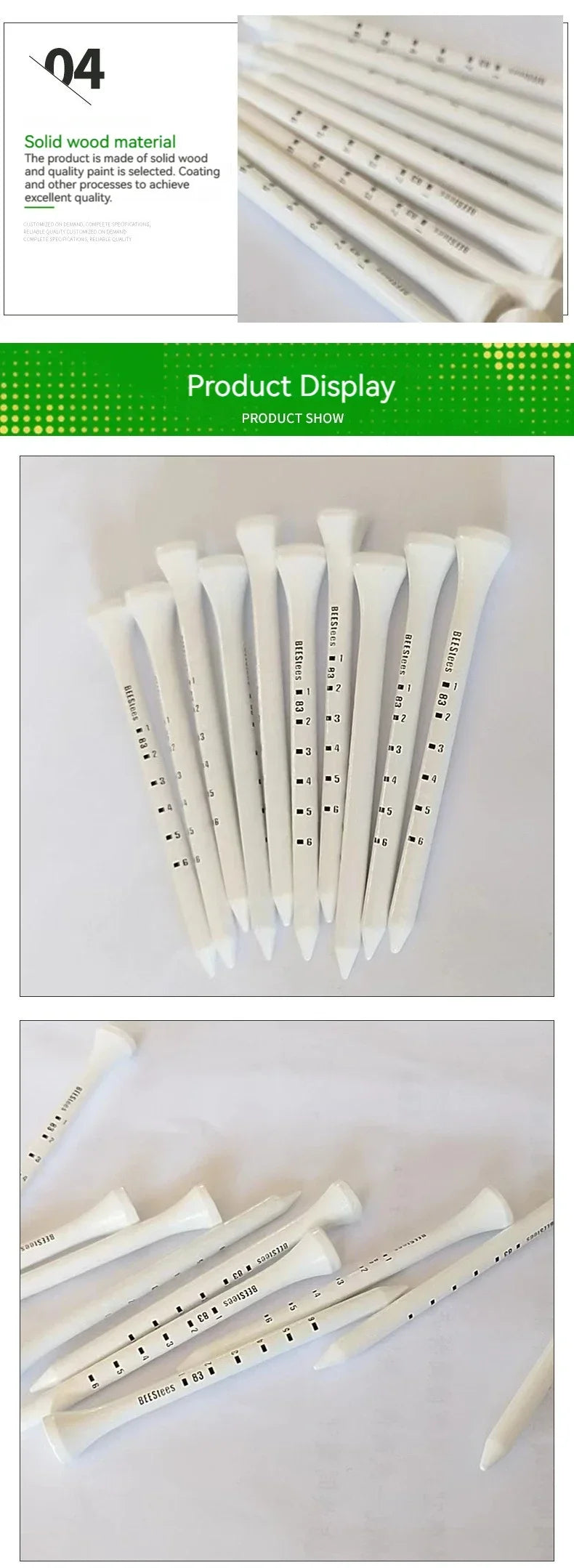 50把PGM耐用木製高爾夫球椅套裝 - 穩定性強，提升擊球精準度