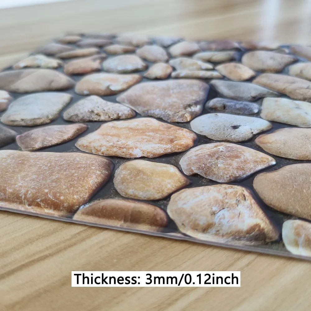 5PCS 10PCS of Pebble Pattern Self-adhesive Wall Stickers,Room Decoration,Wall Decoration,Peel And Stick,Movable Wallpaper - Daisan Mart