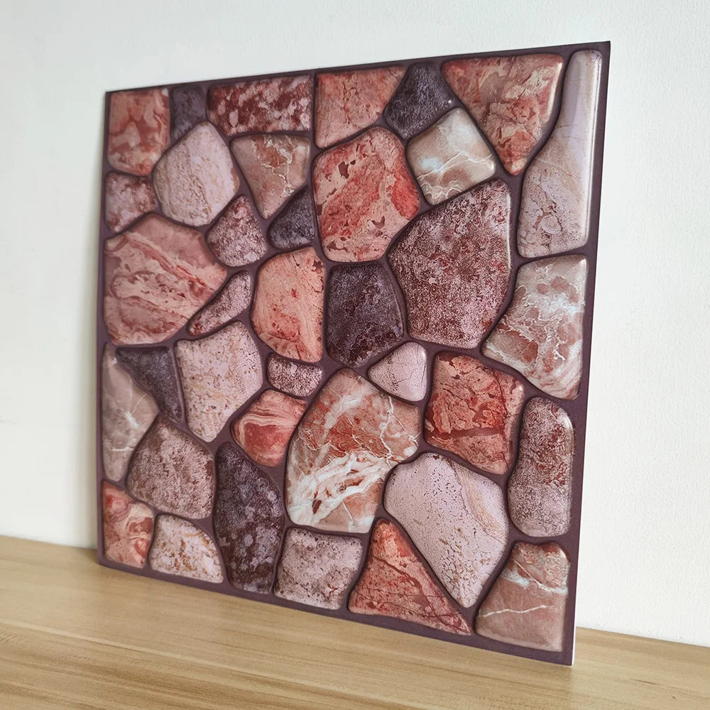5PCS 10PCS of Pebble Pattern Self-adhesive Wall Stickers,Room Decoration,Wall Decoration,Peel And Stick,Movable Wallpaper - Daisan Mart