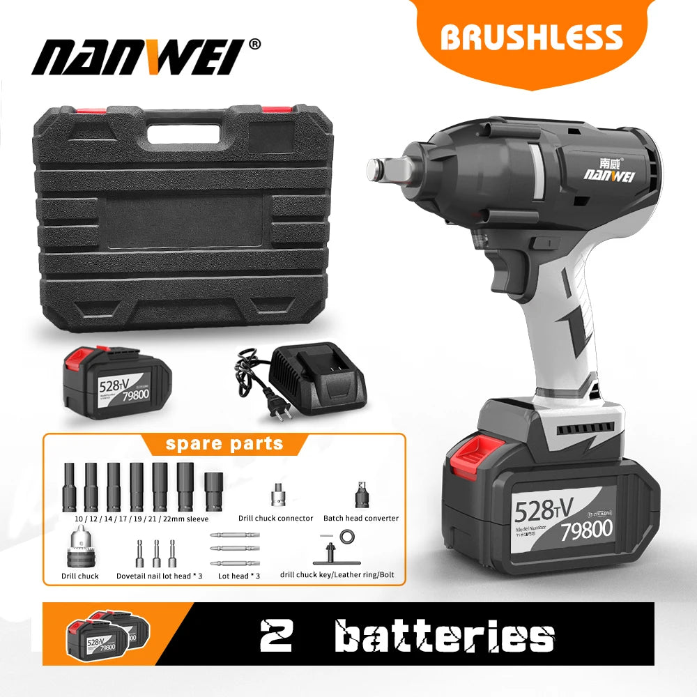 Máy Vặn Ốc Không Dây NANWEI 600N Siêu Mô-men Xoắn - Daisan Mart
