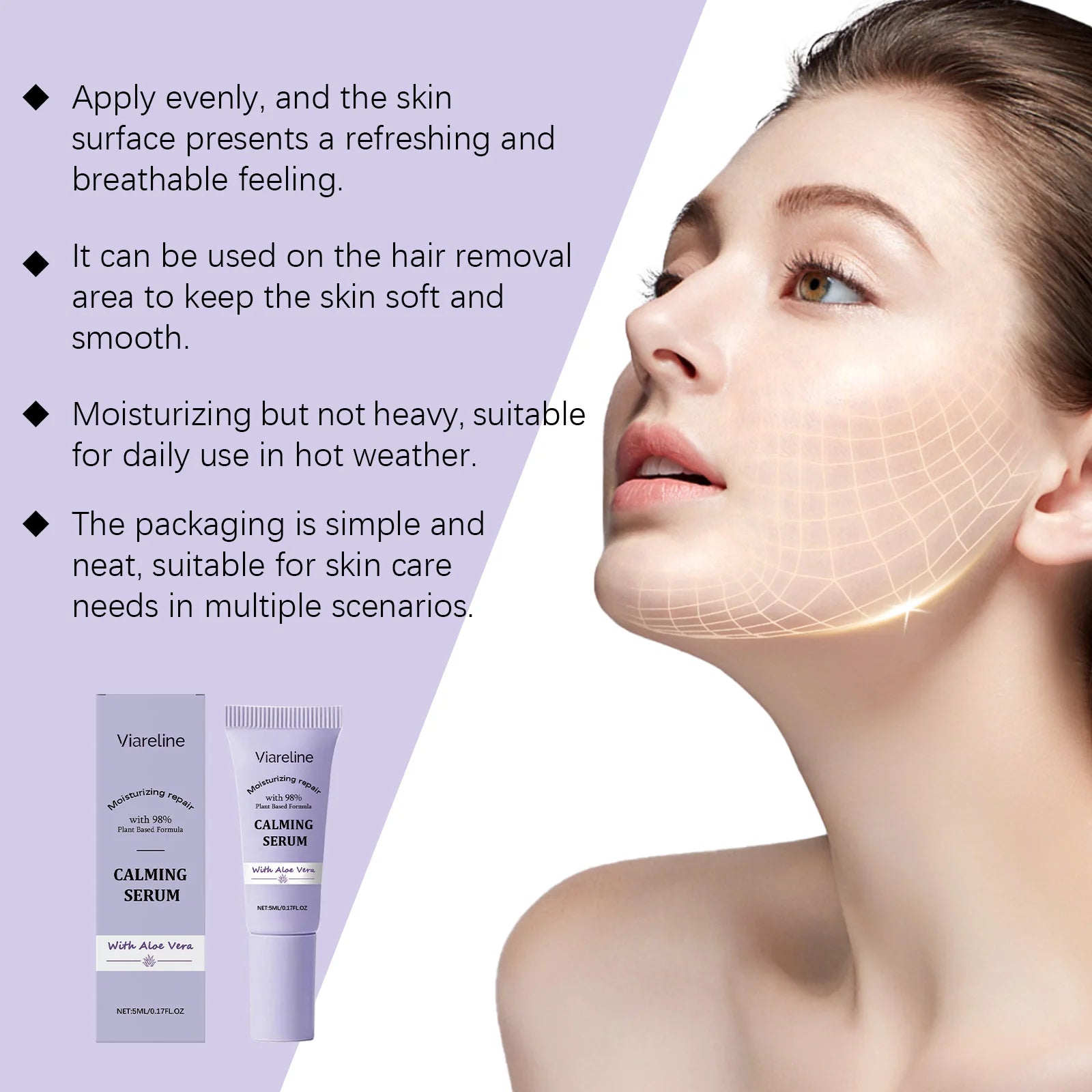 Facial Roller Serum - Hydrates, Tightens Skin, Moisturizes & Refines Skin Texture, Skin Care Serum