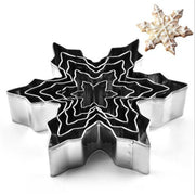 5pcs Snowflake Cookie Molds DIY Baking Stainless Steel Cake Ice Snowflake Handmade Cookie Molds
