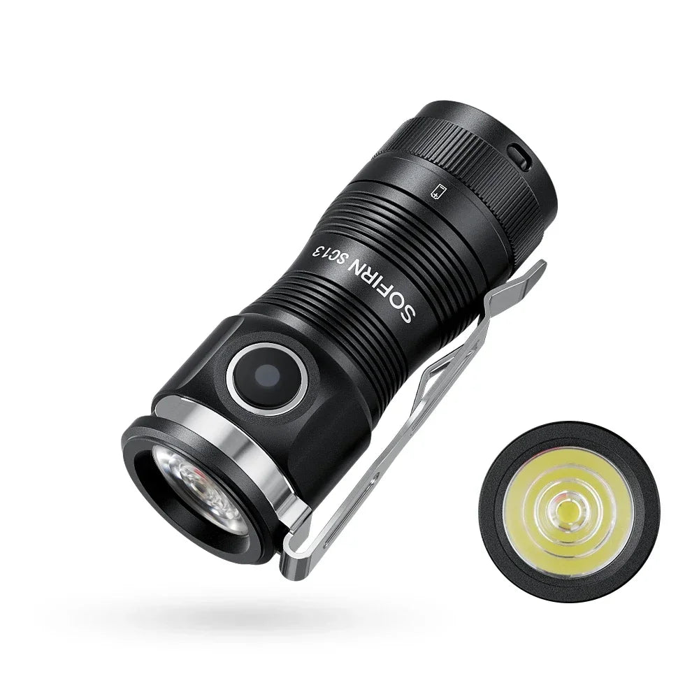 Đèn Pin Mini Sofirn SC13 1300lm Sạc, Nam Châm, Keychain - Daisan Mart