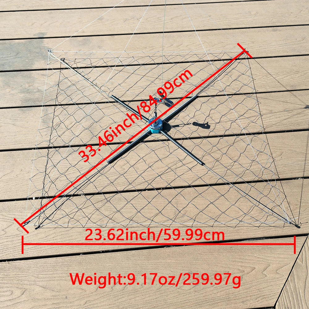 1 pc spring contracting crab cage, stainless steel wire anti bite fishing net, bait cage for catching lobsters and crabs