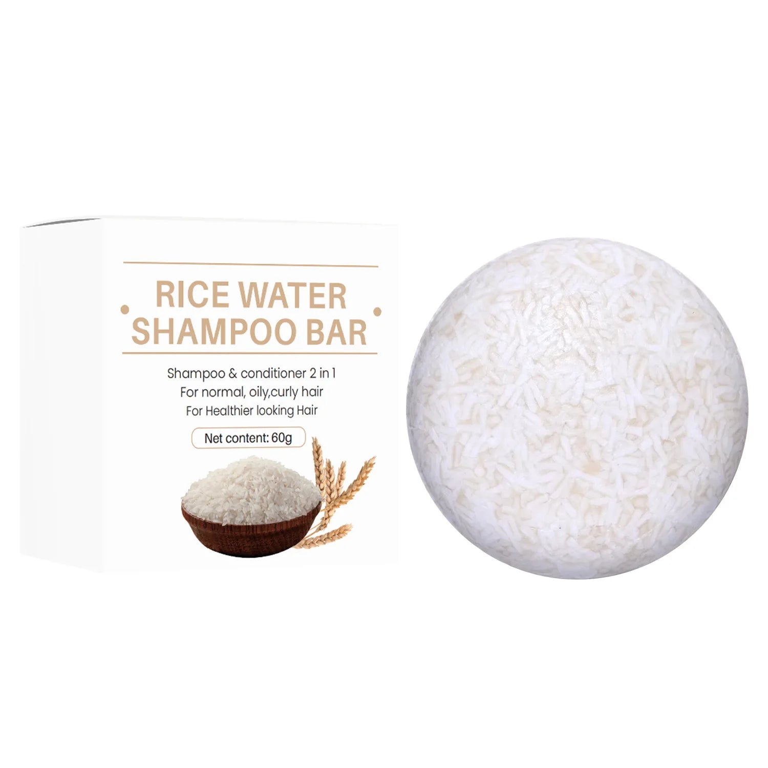 Bánh Xà Phòng Gội Gạo Hữu Cơ Dưỡng Tóc Ngăn Rụng - Daisan Mart