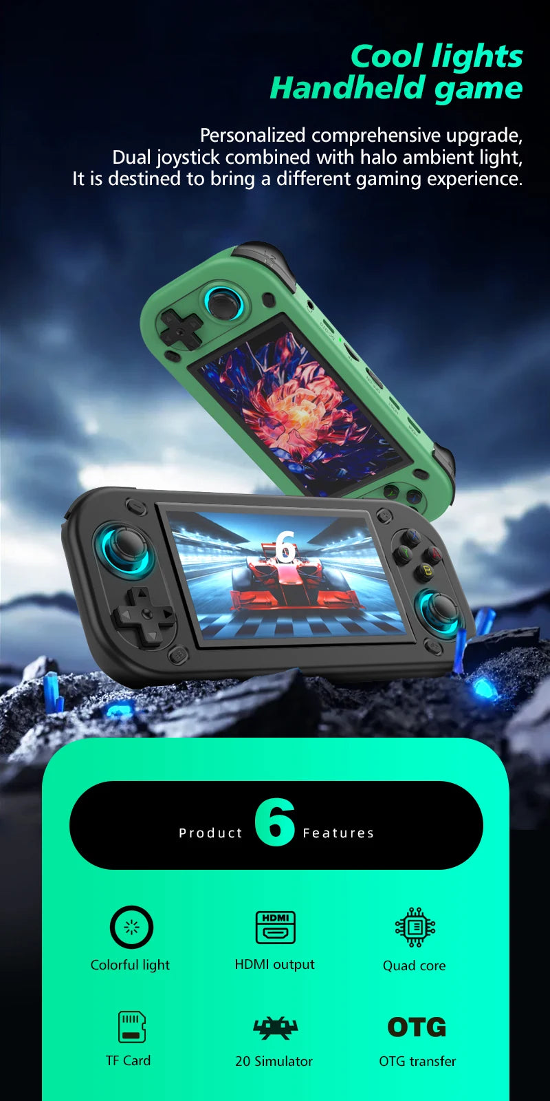 Máy Chơi Game Cầm Tay Retro FUNKIDDY R43S 4.3 HDMI - Daisan Mart