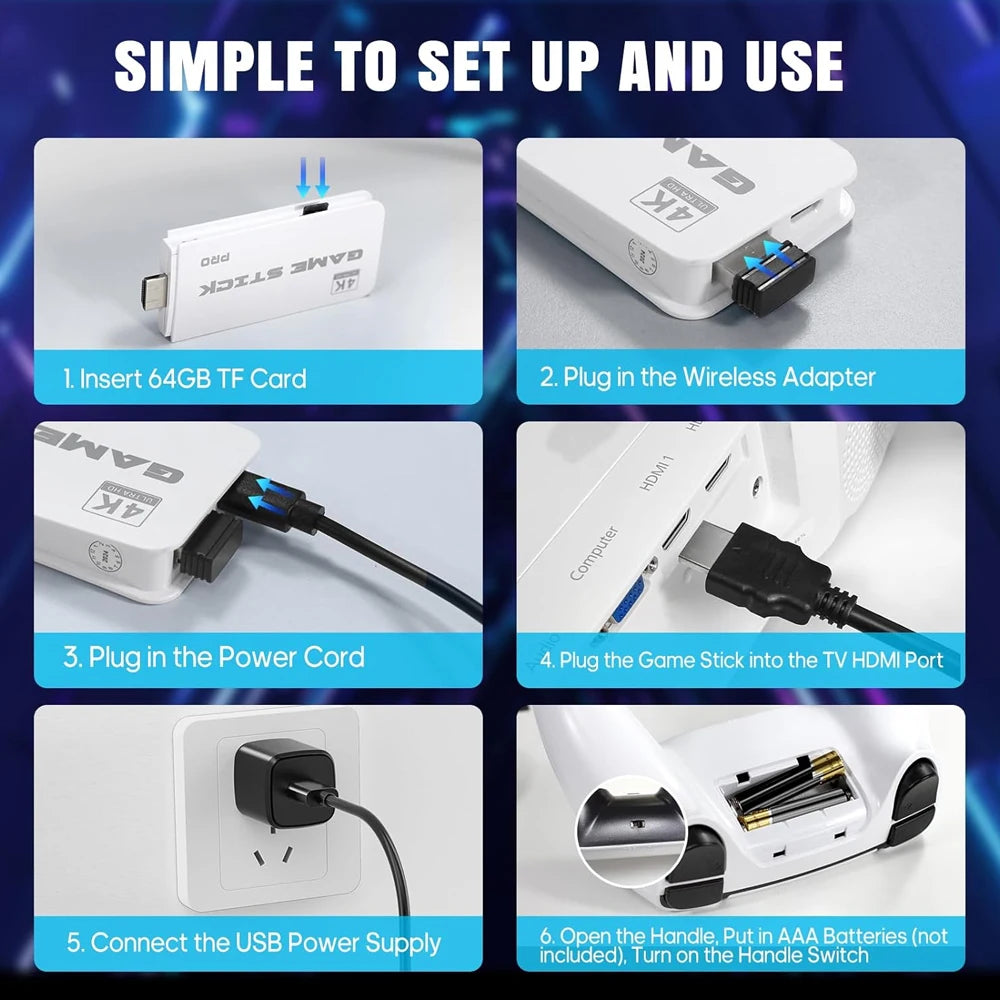 Máy Chơi Game M15 Retro 4K Tay Cầm Không Dây 2 Người - Daisan Mart