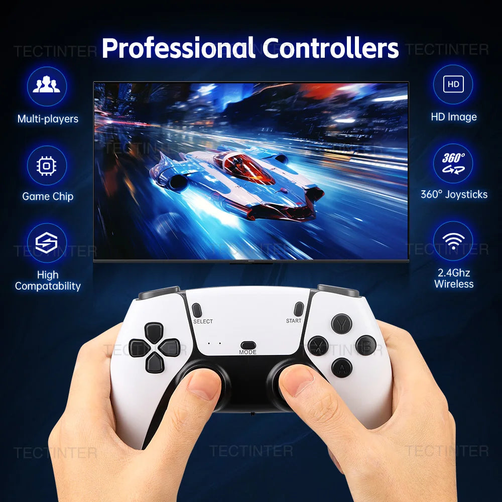 Máy Chơi Game M15 Retro 4K Tay Cầm Không Dây 2 Người - Daisan Mart
