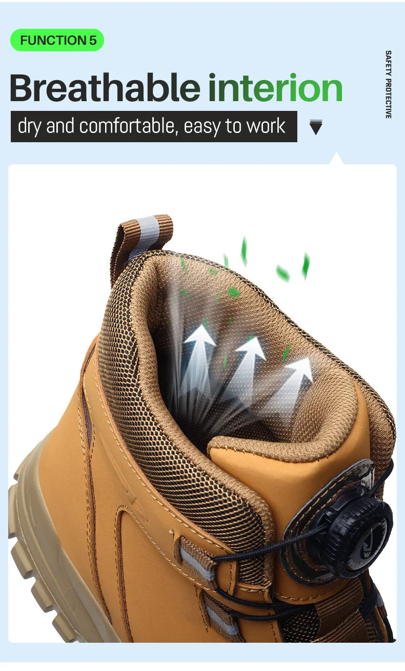 Industrial Safety Waterproof Leather Safety Shoes 2024