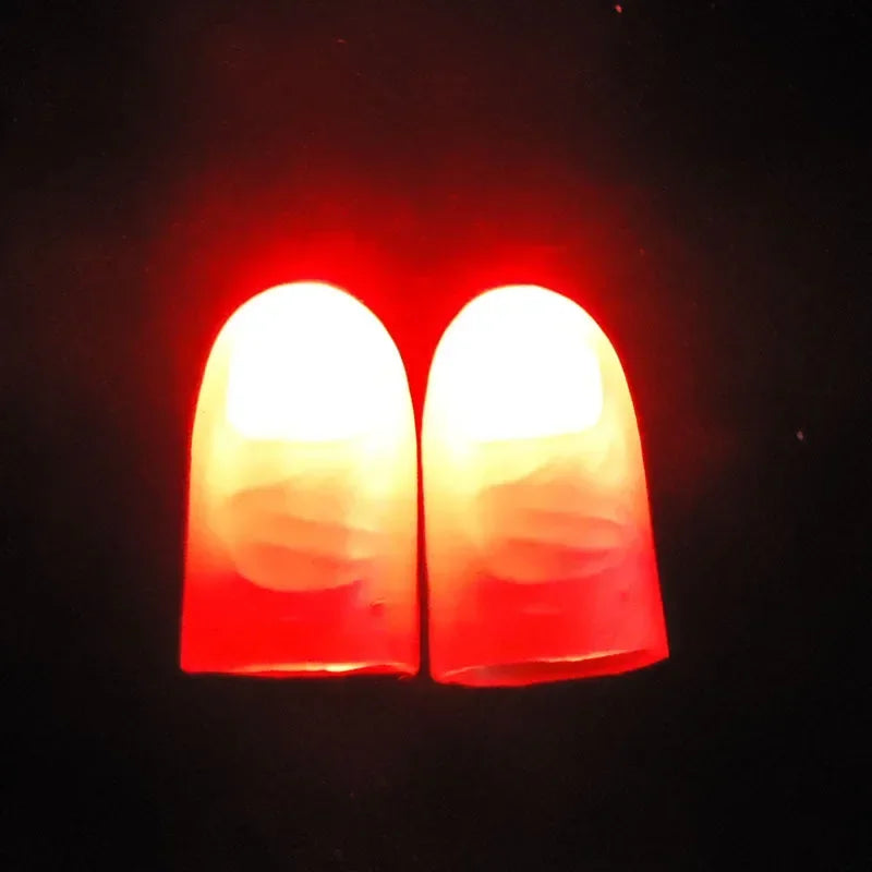 6/4/2Pcs Magic Thumb Light Party Favor Toys for Kids Adults Magic Finger Light Flashing Finger Sleeve Halloween Magic Props Gift - Daisan Mart