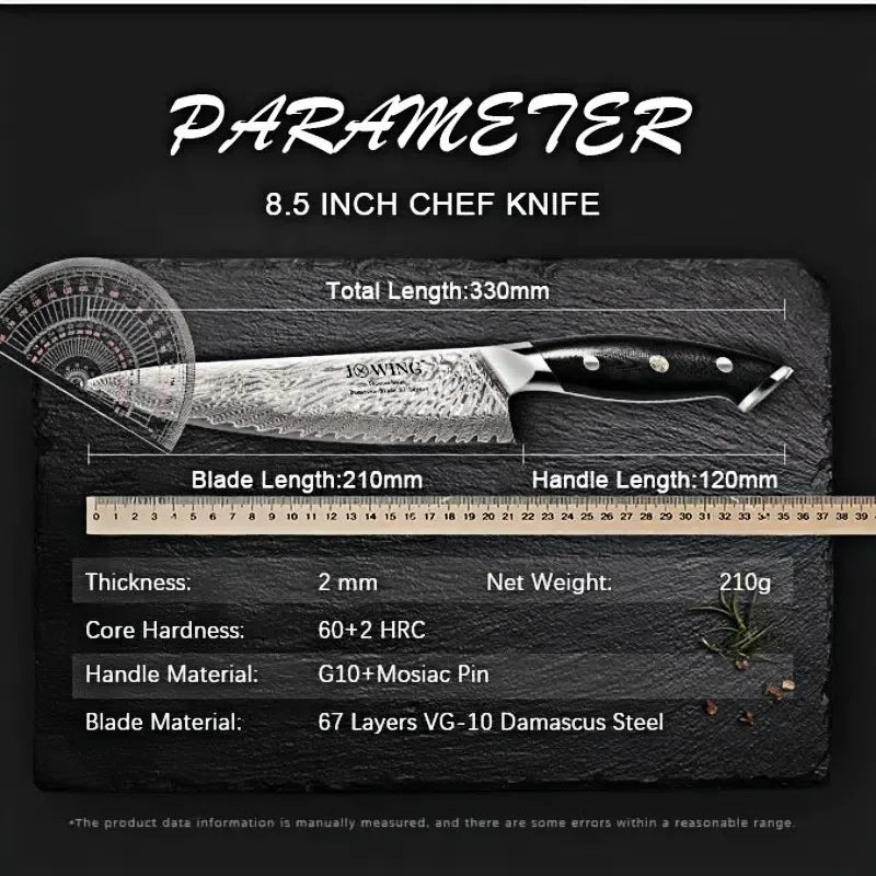 Dao Bếp Damascus AUS-10 67 Lớp - Sắc Bén Cắt Thịt - Daisan Mart