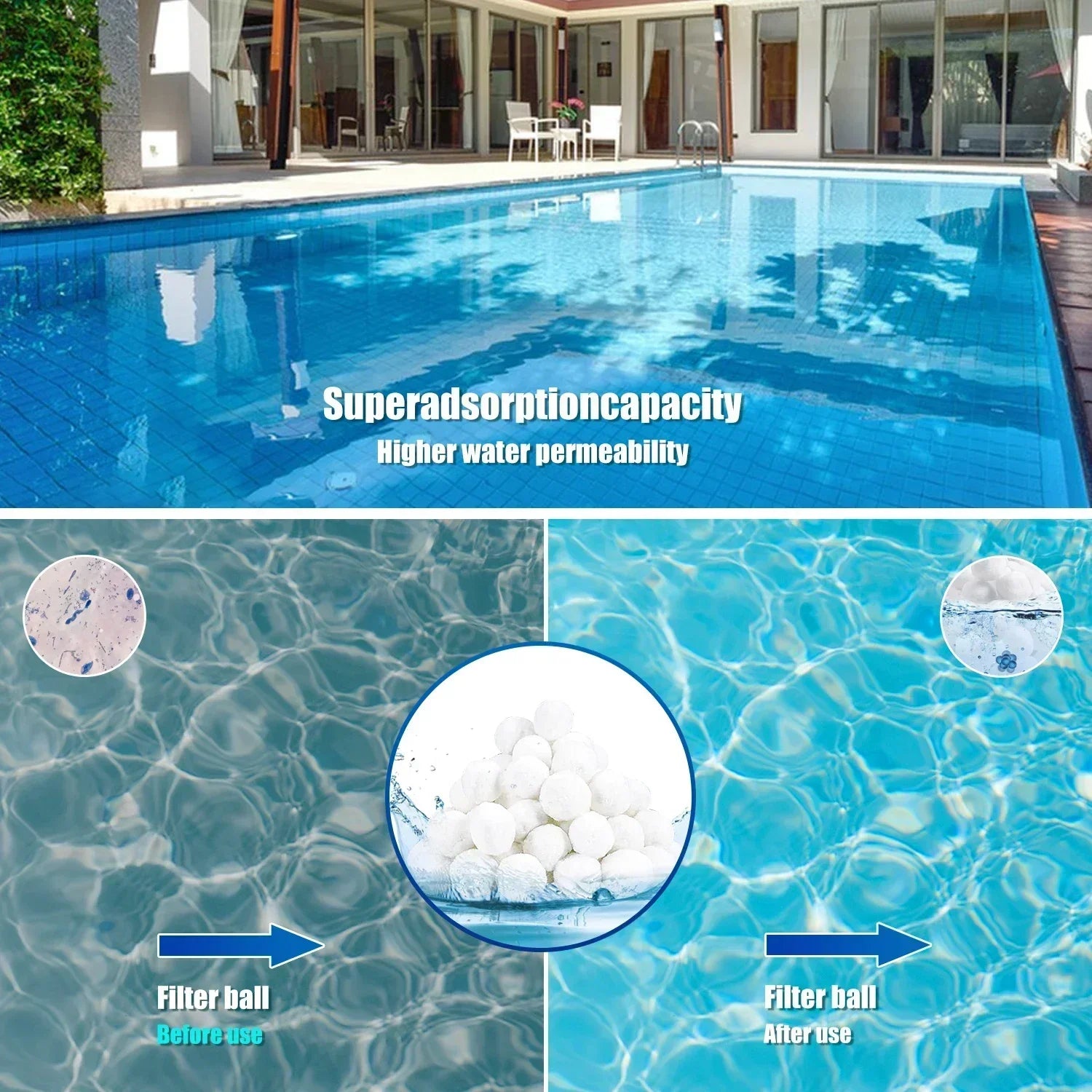 700gSwimming Pool Filter Cleaning Ball Water Purification Fiber Sewage Treatment Fish Tank Filter Cotton Ball - Daisan Mart