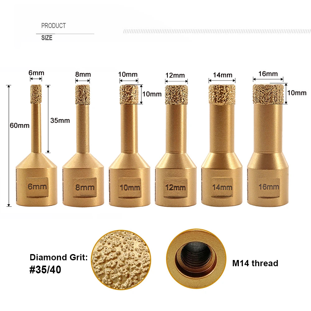 Mũi Khoan Kim Cương SHDIATOOL M14 Đa Năng 6-115mm - Daisan Mart