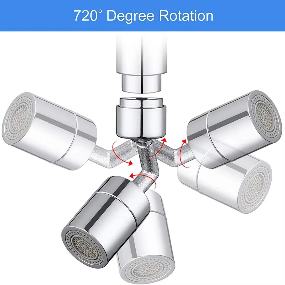 720 Degree Universal Faucet Washbasin Faucet Extension Adapter Aerator Splash Proof Rotating Water Saving ABS Plastic Faucet - Daisan Mart