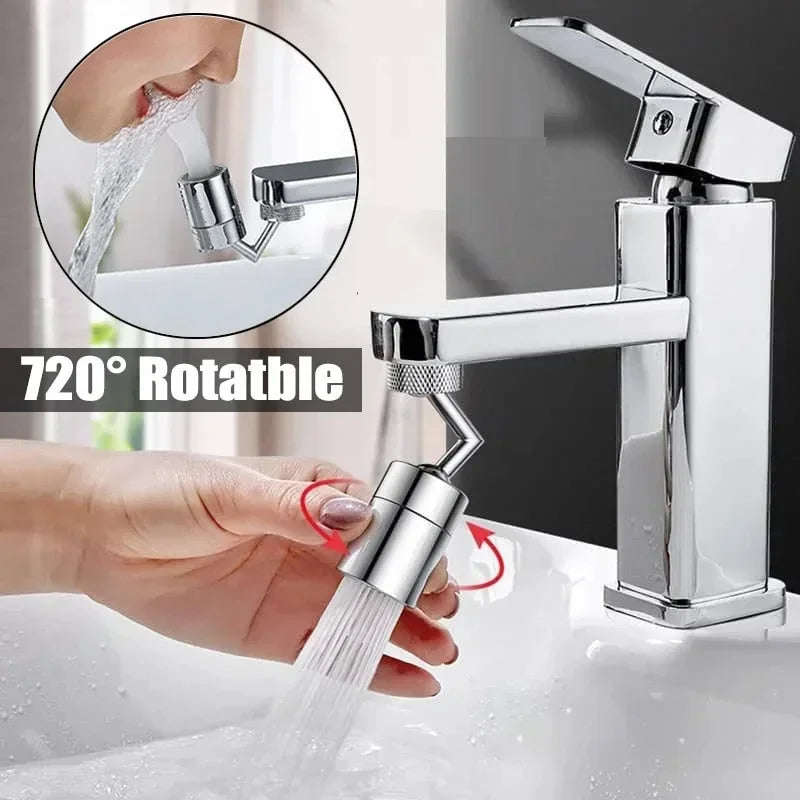 720 Degree Universal Faucet Washbasin Faucet Extension Adapter Aerator Splash Proof Rotating Water Saving ABS Plastic Faucet - Daisan Mart