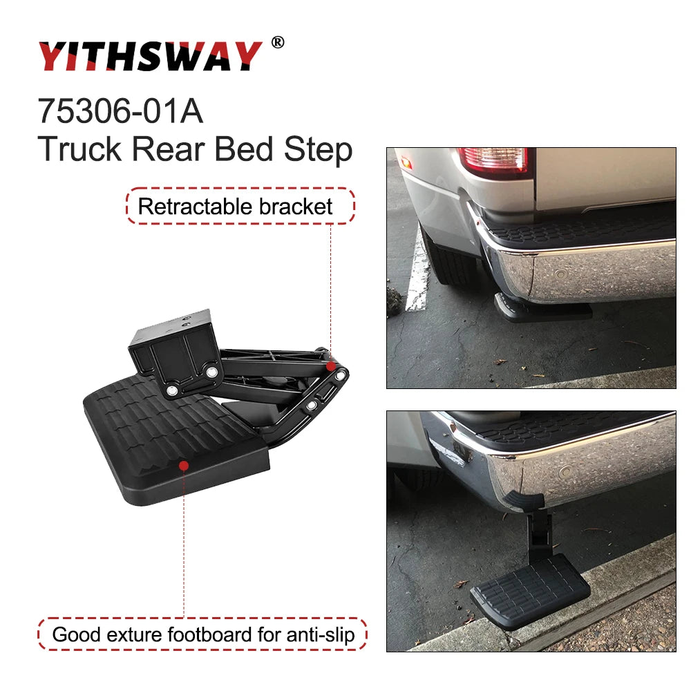 75306-01A Retractable Bumper Bed Step Back Rear Truck Retractable Bumper Pedal for RAM 1500 2500 3500 2009-2018 Car Accsesories - Daisan Mart