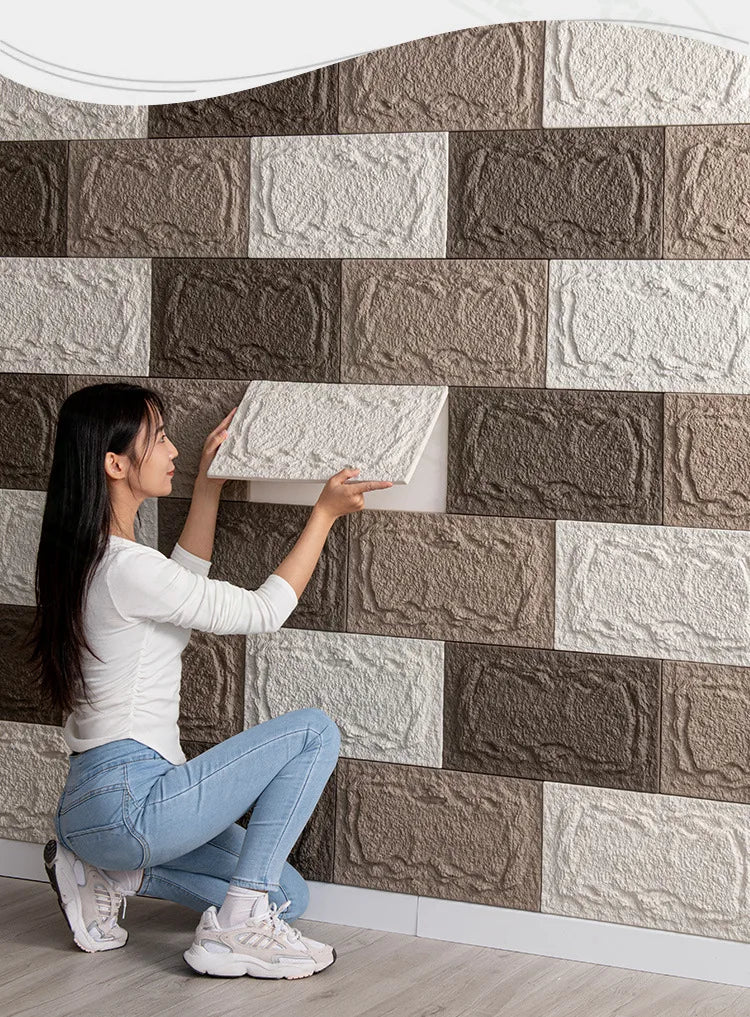 Tấm ốp tường đá 3D PU chống trượt ngoài trời 25x45 - Daisan Mart