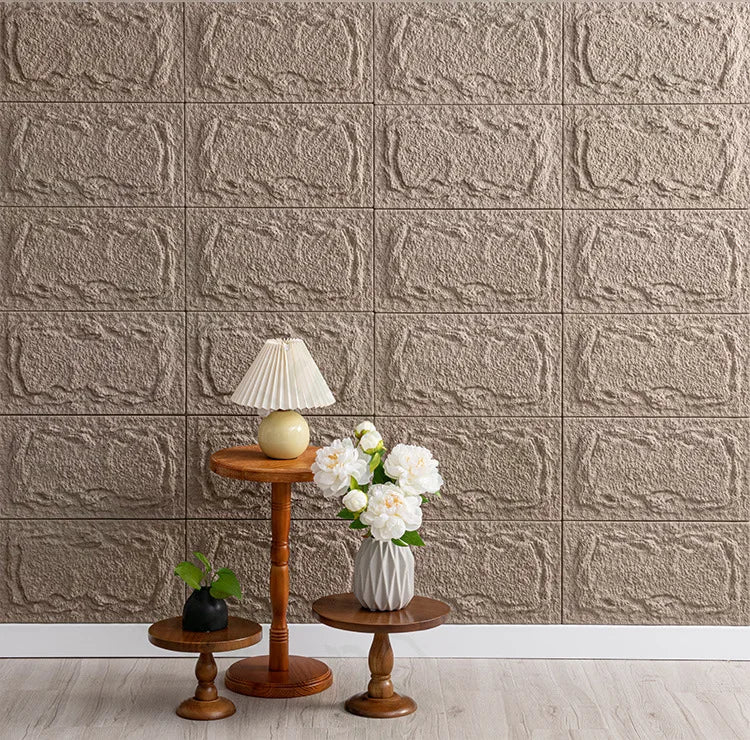 Tấm ốp tường đá 3D PU chống trượt ngoài trời 25x45 - Daisan Mart