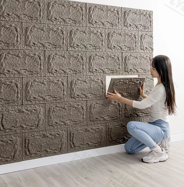 Tấm ốp tường đá 3D PU chống trượt ngoài trời 25x45 - Daisan Mart