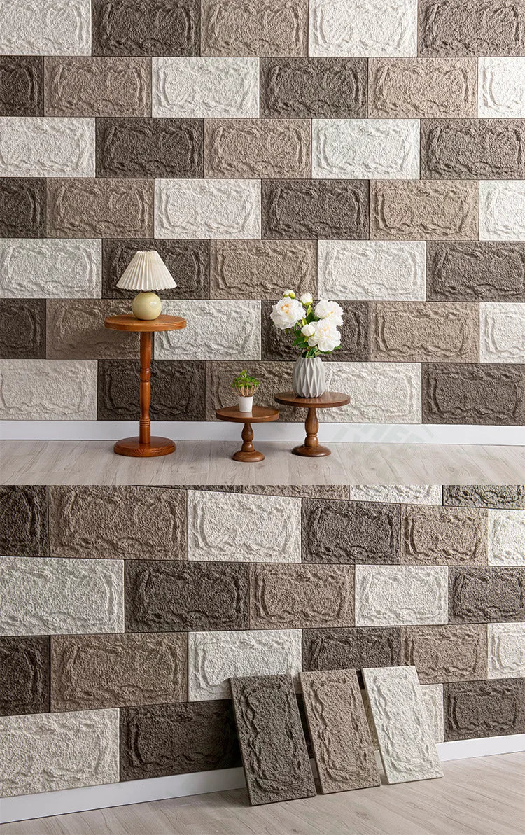 Tấm ốp tường đá 3D PU chống trượt ngoài trời 25x45 - Daisan Mart